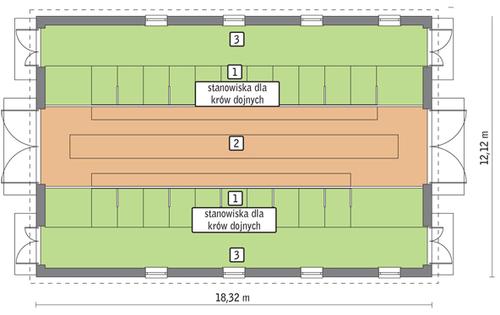 Rzut przyziemia POW. 197,8 m²