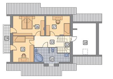 RZUT PODDASZA POW. 58,2 m²