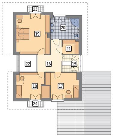 RZUT PODDASZA POW. 83,9 m²