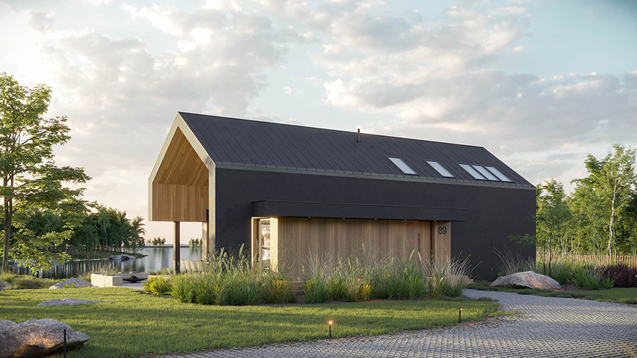 Przykładowy projekt nowoczesnego domu typu stodoła